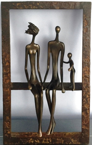 Family of Three Unique Bronze Sculpture 18 in Sculpture - Ruth Bloch