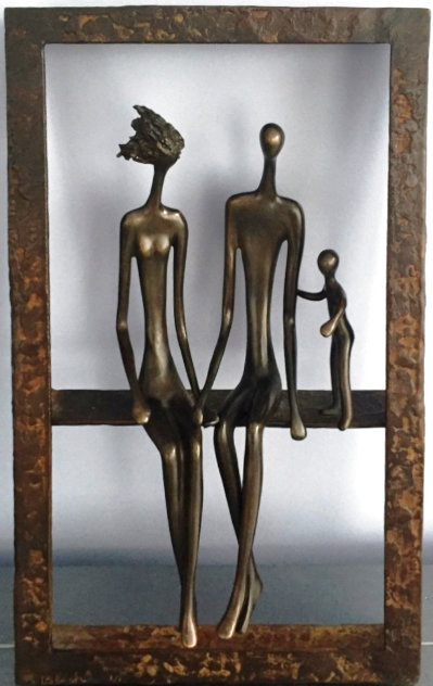 Family of Three Unique Bronze Sculpture 18 in Sculpture by Ruth Bloch