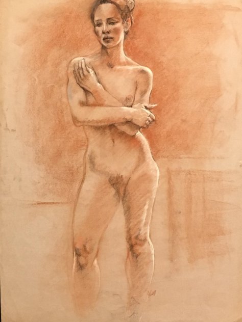 Nude Pastel 1987 25x19 Works on Paper (not prints) by Toby Bluth