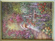 By the Fountain 23x19 Original Painting by Bela Bodo - 1 By the Fountain 23x19 Original Painting by Bela Bodo - 1
