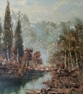 Untitled Landscape 40x35 Super Huge Original Painting - Bela Bodo Untitled Landscape 40x35 Super Huge Original Painting - Bela Bodo