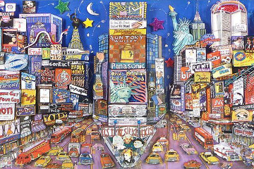 New York Red White And Blue Embellished Limited Edition Print - Shari Hatchett Bohlmann New York Red White And Blue Embellished Limited Edition Print - Shari Hatchett Bohlmann