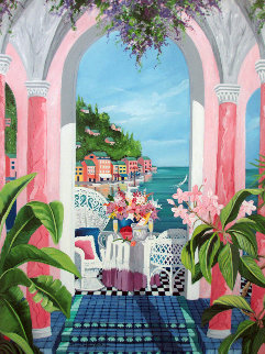 From Portofino With Love 2004 Embellished Limited Edition Print - Sharie Hatchett Bohlmann From Portofino With Love 2004 Embellished Limited Edition Print - Sharie Hatchett Bohlmann