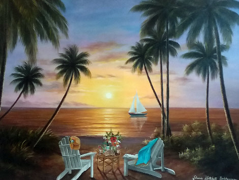 Colors of Twilight 2007 49x61- Huge - Hawaii Original Painting - Sharie Hatchett Bohlmann