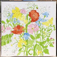 Untitled (Flowers) 1970 36x36 Huge Original Painting by Sharie Hatchett Bohlmann - 1 Untitled (Flowers) 1970 36x36 Huge Original Painting by Sharie Hatchett Bohlmann - 1