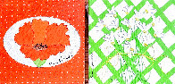 Untitled Floral Paintings 1970 10x10 - Set of 2 Original Painting by Sharie Hatchett Bohlmann - 0 Untitled Floral Paintings 1970 10x10 - Set of 2 Original Painting by Sharie Hatchett Bohlmann - 0