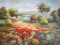 Joyful Afternoon 2006 50x62 Huge Original Painting by Sharie Hatchett Bohlmann - 1 Joyful Afternoon 2006 50x62 Huge Original Painting by Sharie Hatchett Bohlmann - 1
