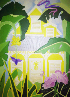 Untitled Plantation House 1984 24x18 Original Painting - Sharie Hatchett Bohlmann Untitled Plantation House 1984 24x18 Original Painting - Sharie Hatchett Bohlmann