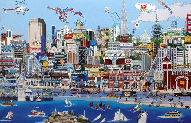 Heart of San Francisco (CA) Limited Edition Print by Sharie Hatchett Bohlmann Heart of San Francisco (CA) Limited Edition Print by Sharie Hatchett Bohlmann