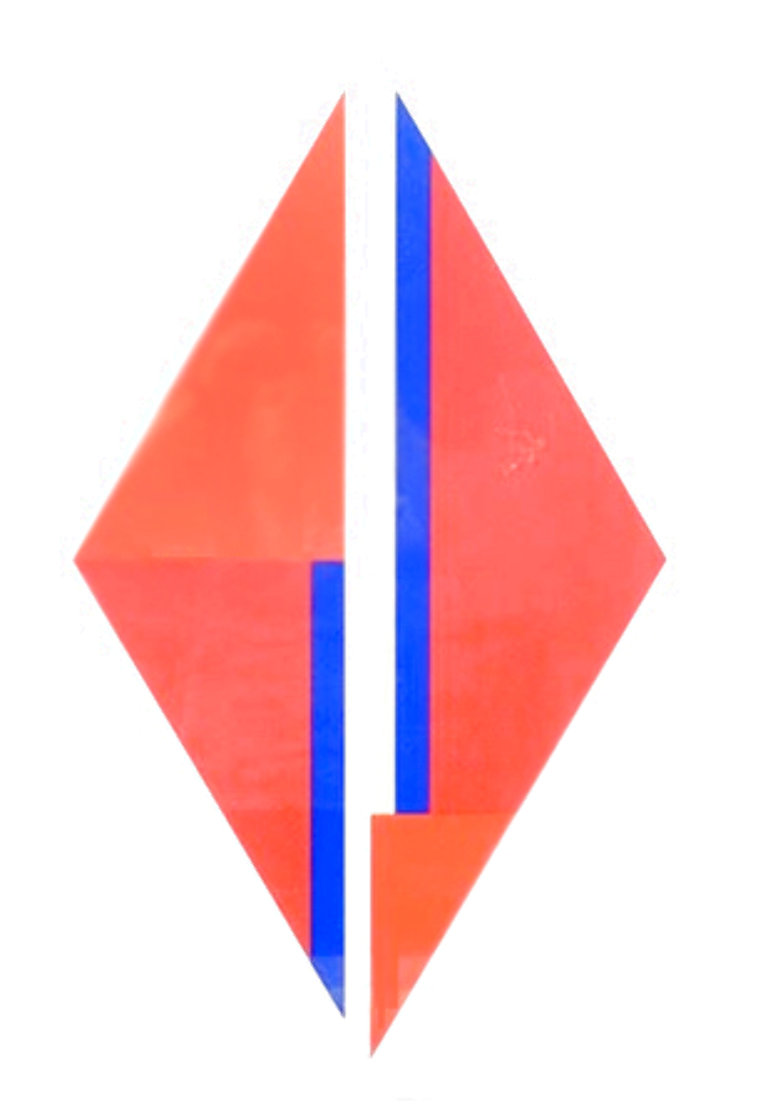 Geometric Composition With Red Diamond AP 1975 Limited Edition Print by Ilya Bolotowsky