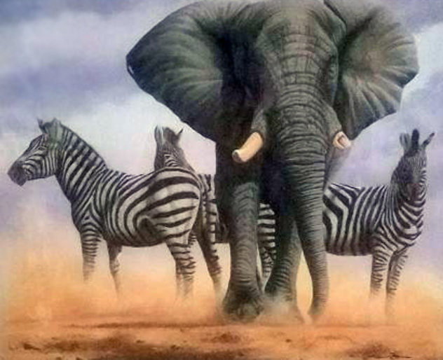 Ghost of Etosha 2012 Limited Edition Print by Andrew Bone