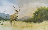 Untitled (Bull)  1987 22x36 - Africa Original Painting by Andrew Bone - 0