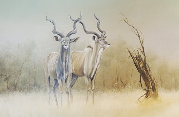 Kudu 1987 22x36 Original Painting - Andrew Bone Kudu 1987 22x36 Original Painting - Andrew Bone