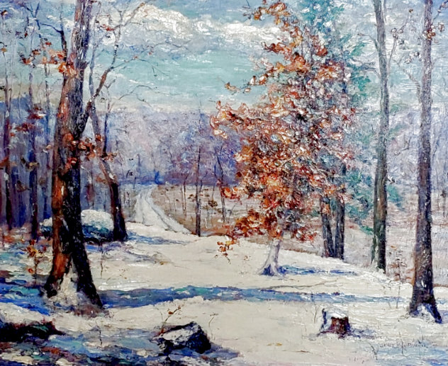 Untitled Winter Landscape 26x30 Original Painting by James King Bonnar