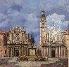 Piazza St. Carlo 2015 24x24 - Rome Italy Original Painting by Guido Borelli - 0