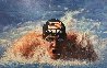 Michael Phelps 29x38 Original Painting by Guido Borelli - 1