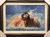 Michael Phelps 29x38 Original Painting by Guido Borelli - 2
