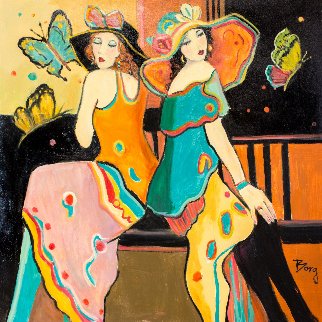 Untitled Painting 2014 35x35 Original Painting - Irene Borg Untitled Painting 2014 35x35 Original Painting - Irene Borg