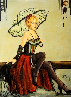 Untitled Portrait of a Woman 2015 36x48 Super Huge Original Painting - Irene Borg Untitled Portrait of a Woman 2015 36x48 Super Huge Original Painting - Irene Borg