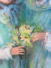 Untitled Little Girls 1980 42x32 Huge Original Painting by Irene Borg - 2
