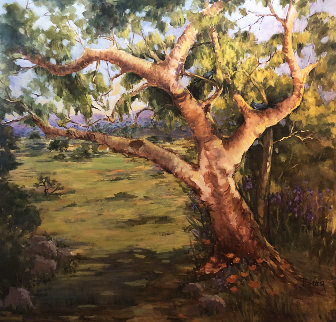 California Oak  48x48 Huge Original Painting - Irene Borg