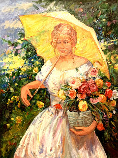 Untitled Portrait of a Woman 40x30 Super Huge Original Painting - Irene Borg Untitled Portrait of a Woman 40x30 Super Huge Original Painting - Irene Borg