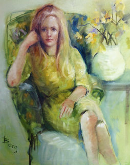 Julia 1975 43x36 Super Huge Original Painting - Irene Borg Julia 1975 43x36 Super Huge Original Painting - Irene Borg