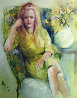 Julia 1975 43x36 Huge Original Painting by Irene Borg - 0