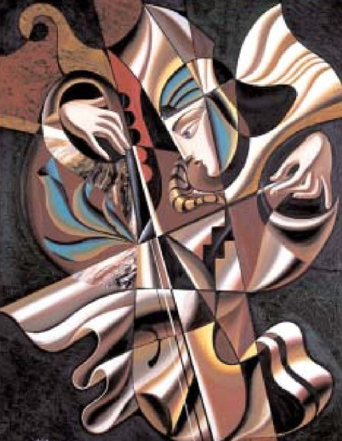Concerto 58x46 Huge Original Painting by Misha Borisoff