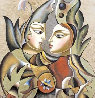 Love Two 41x41 Original Painting by Misha Borisoff - 0 Love Two 41x41 Original Painting by Misha Borisoff - 0