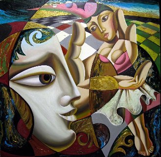 Dreamscape 48x48 Original Painting - Misha Borisoff Dreamscape 48x48 Original Painting - Misha Borisoff