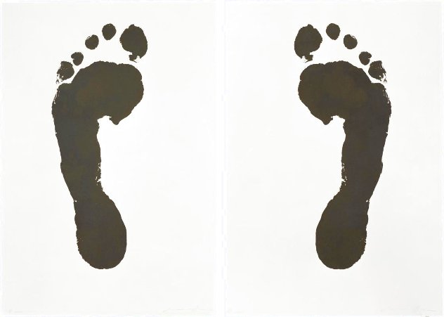 Foot Print Left and Right Set of 2 1986 HS - Huge Mural Size Limited Edition Print by Jonathan Borofsky