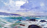Swooping Gulls Over a Turbulent Sea 27x36 - Oil on Canvas Original Painting by Adriaan Boshoff - 0 Swooping Gulls Over a Turbulent Sea 27x36 - Oil on Canvas Original Painting by Adriaan Boshoff - 0
