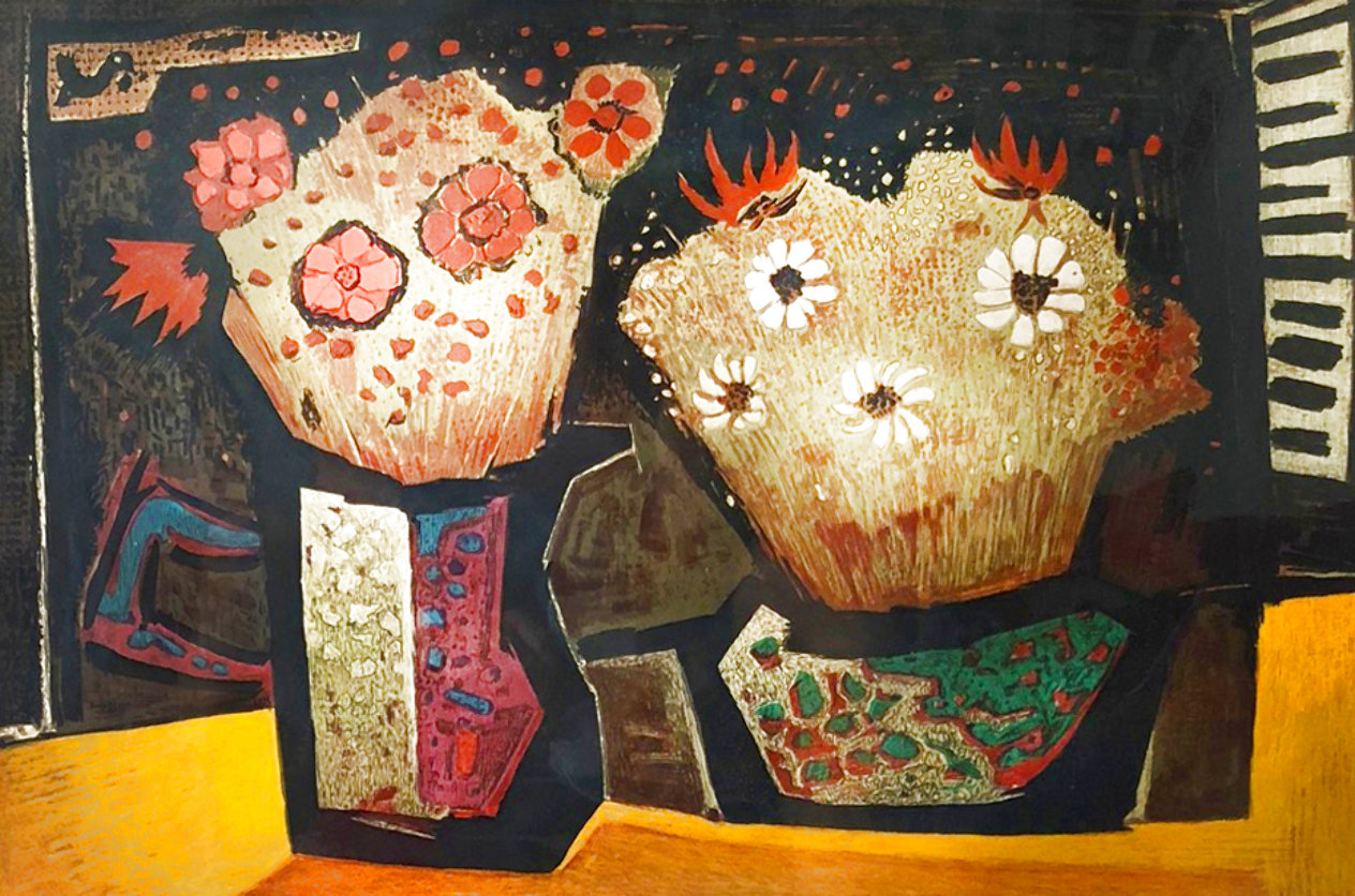 Angel Botello, print, Flowers 1980 by Angel Botello For Sale on Art