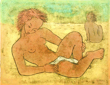 Two Figures Limited Edition Print - Angel Botello Two Figures Limited Edition Print - Angel Botello