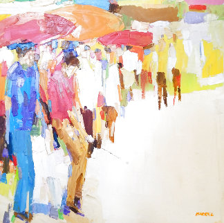 Golfer 36x36 Original Painting - Italo Botti Golfer 36x36 Original Painting - Italo Botti