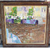 Untitled Italian Cityscape 45x45 - Huge - Italy Original Painting by Italo Botti - 1