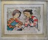 2 Girls Playing Cards Limited Edition Print by Graciela Rodo Boulanger - 1