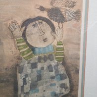 Boy With Bird 1970 Limited Edition Print by Graciela Rodo Boulanger - 2 Boy With Bird 1970 Limited Edition Print by Graciela Rodo Boulanger - 2