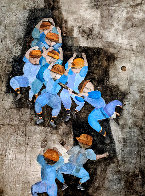 Hawaiian Little Leaguers 1974 49x39 Original Painting by Graciela Rodo Boulanger - 0 Hawaiian Little Leaguers 1974 49x39 Original Painting by Graciela Rodo Boulanger - 0