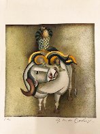 Boy Riding a Bull EA Limited Edition Print by Graciela Rodo Boulanger - 1 Boy Riding a Bull EA Limited Edition Print by Graciela Rodo Boulanger - 1