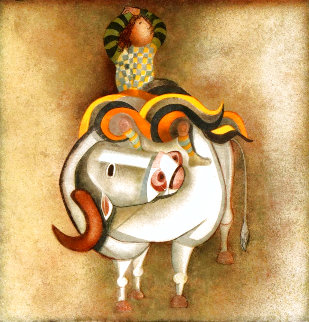 Boy Riding a Bull EA Limited Edition Print - Graciela Rodo Boulanger