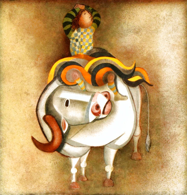Boy Riding a Bull EA Limited Edition Print by Graciela Rodo Boulanger
