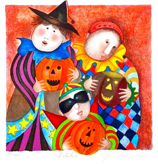 Calendar: October 2000 - Halloween Limited Edition Print - Graciela Rodo Boulanger