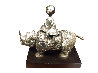 Girl on Rhino Bronze Sculpture 1969 8in Sculpture by Graciela Rodo Boulanger - 0