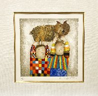 Chat et Chien 1990 - Framed Suite of 2 Limited Edition Print by Graciela Rodo Boulanger - 1