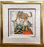Chat et Chien 1990 - Framed  Set of 2 Lithographs Limited Edition Print by Graciela Rodo Boulanger - 1