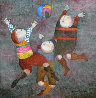 Jeu de Ballon 1993 20x20 Original Painting by Graciela Rodo Boulanger - 0 Jeu de Ballon 1993 20x20 Original Painting by Graciela Rodo Boulanger - 0