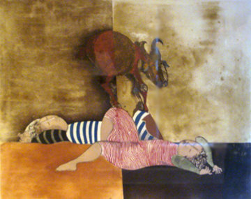 Deux Enfants et Une Chevre Limited Edition Print - Graciela Rodo Boulanger Deux Enfants et Une Chevre Limited Edition Print - Graciela Rodo Boulanger