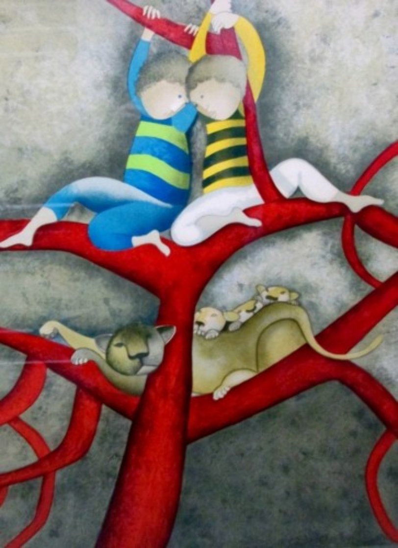 Un Puma Pour Josquin and Mathieu 1979 Limited Edition Print by Graciela Rodo Boulanger Un Puma Pour Josquin and Mathieu 1979 Limited Edition Print by Graciela Rodo Boulanger